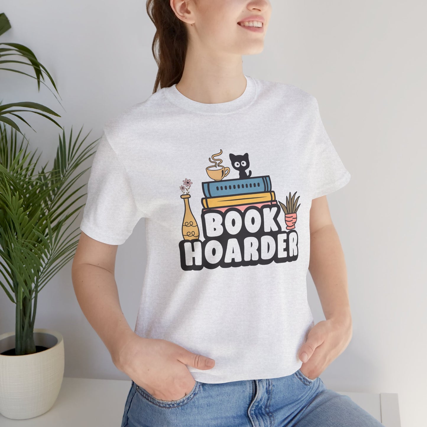 Book Hoarder Unisex Tee - Cat Lover Book Lover Funny Gift - sizes S - 3X