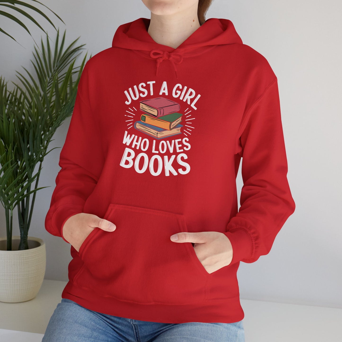 Just a Girl Who Loves Books Unisex Heavy Blend™ Hooded Sweatshirt - sizes S - 5X