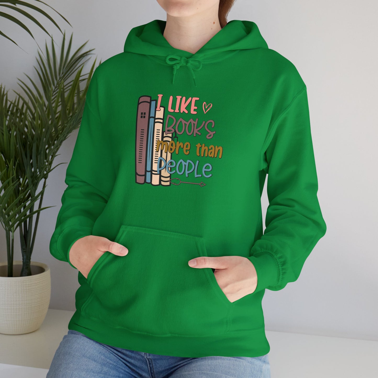 I like books more than people Unisex Heavy Blend™ Hooded Sweatshirt - sizes S - 5X