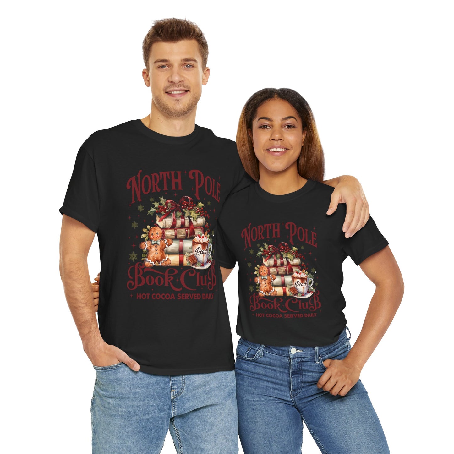 North Pole Book Club Unisex Heavy Cotton Tee - Sizes S - 5X