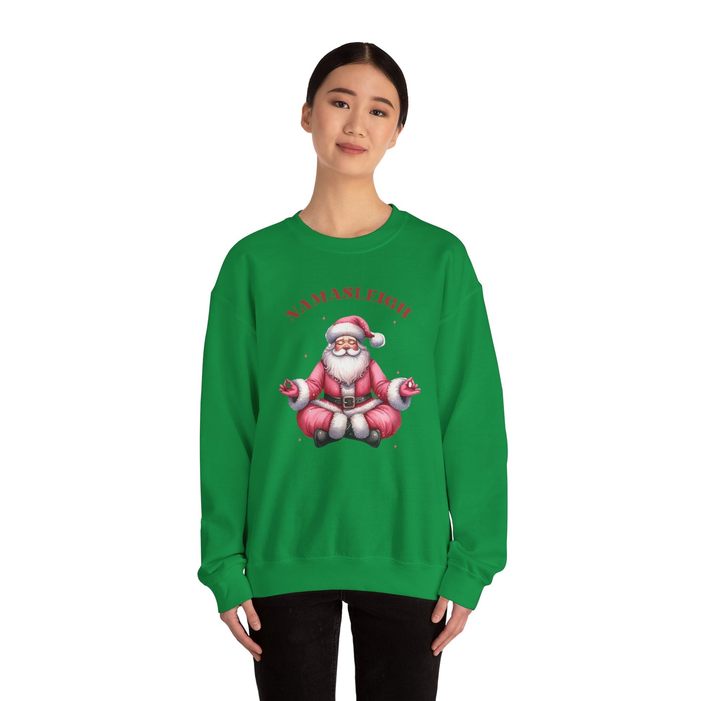 Namasleigh Santa Unisex Heavy Blend Crewneck Sweatshirt - Sizes S - 5X