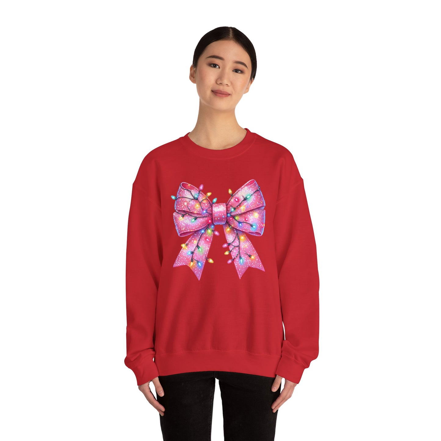 Big Pink Bow Unisex Heavy Blend™ Crewneck Sweatshirt - sizes S - 3X