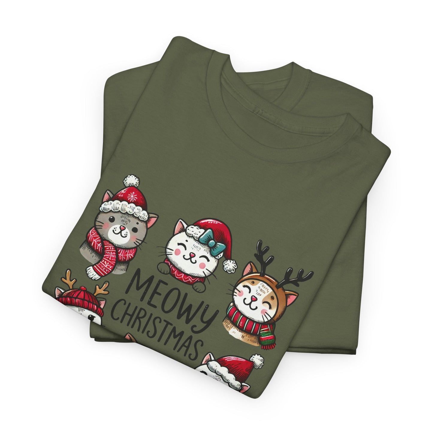 Meowy Christmas Unisex T-shirt - sizes S - 5X