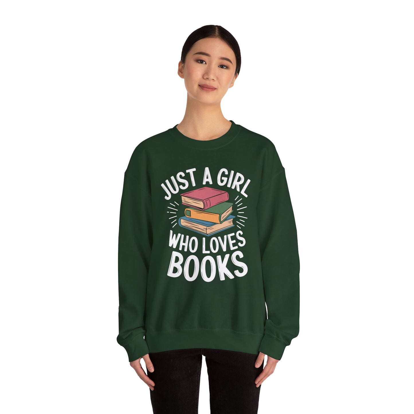 Just a Girl Who Loves Unisex Heavy Blend™ Crewneck Sweatshirt - S - 5X