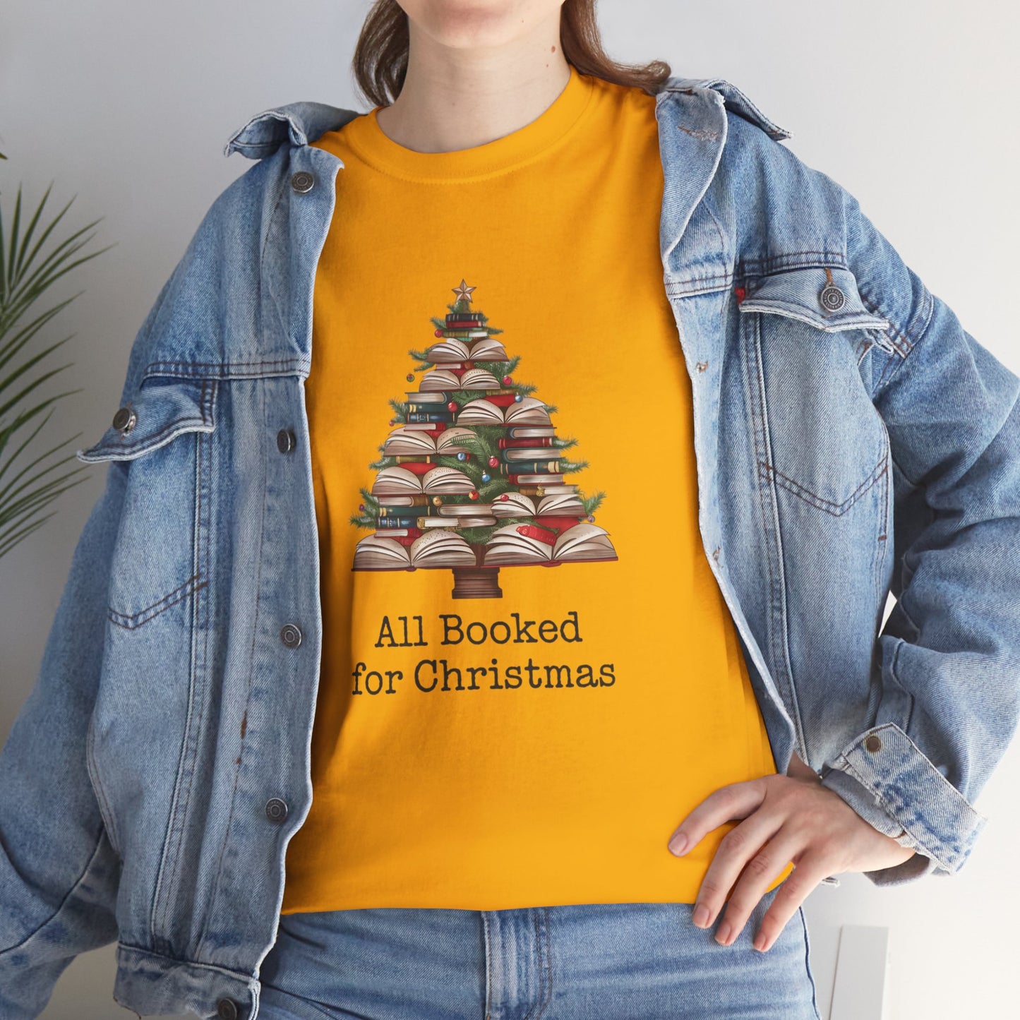 All Booked for Christmas, Book Christmas Tree T-shirt - sizes S - 5X