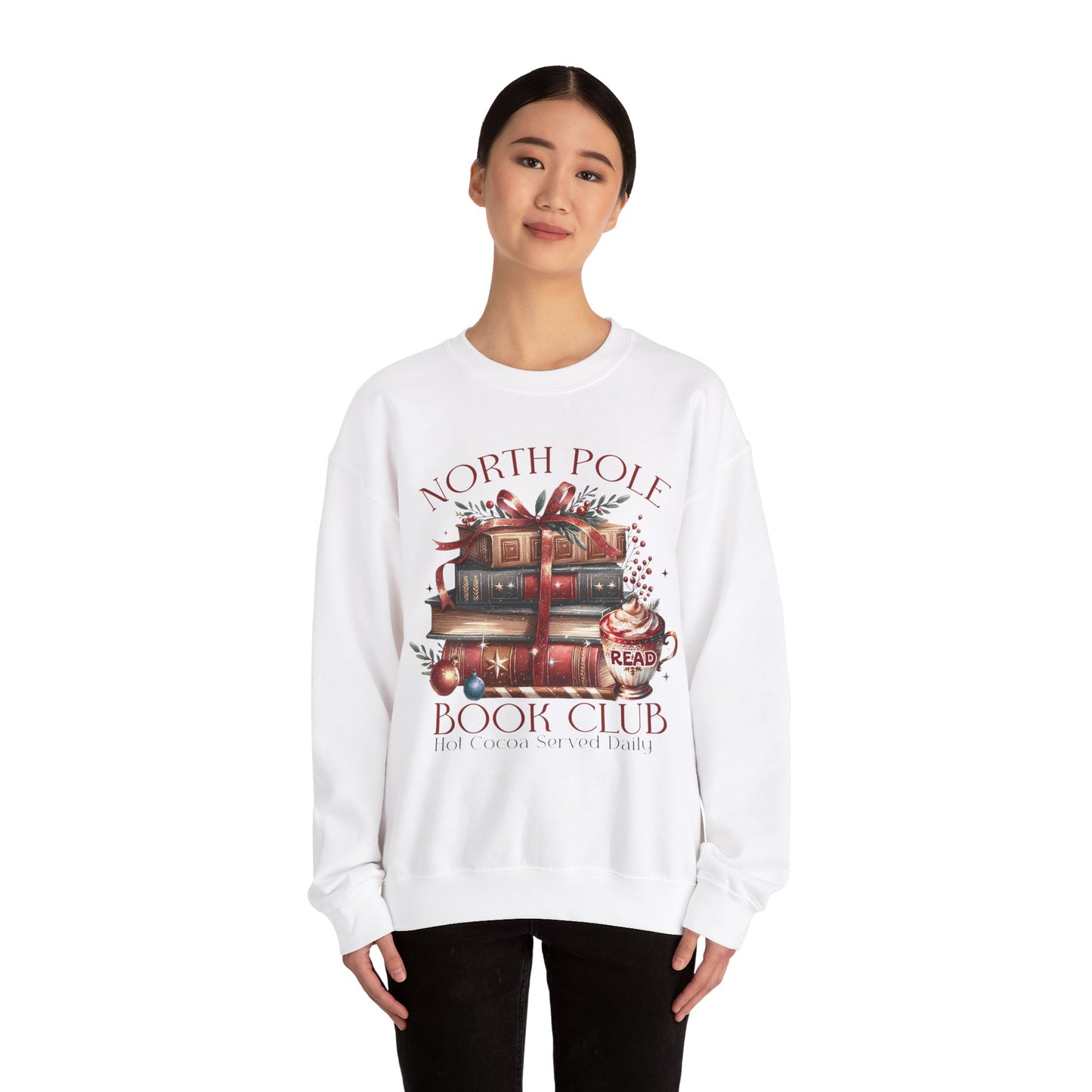 North Pole Book Club Unisex Heavy Blend Crewneck Sweatshirt - S - 5X