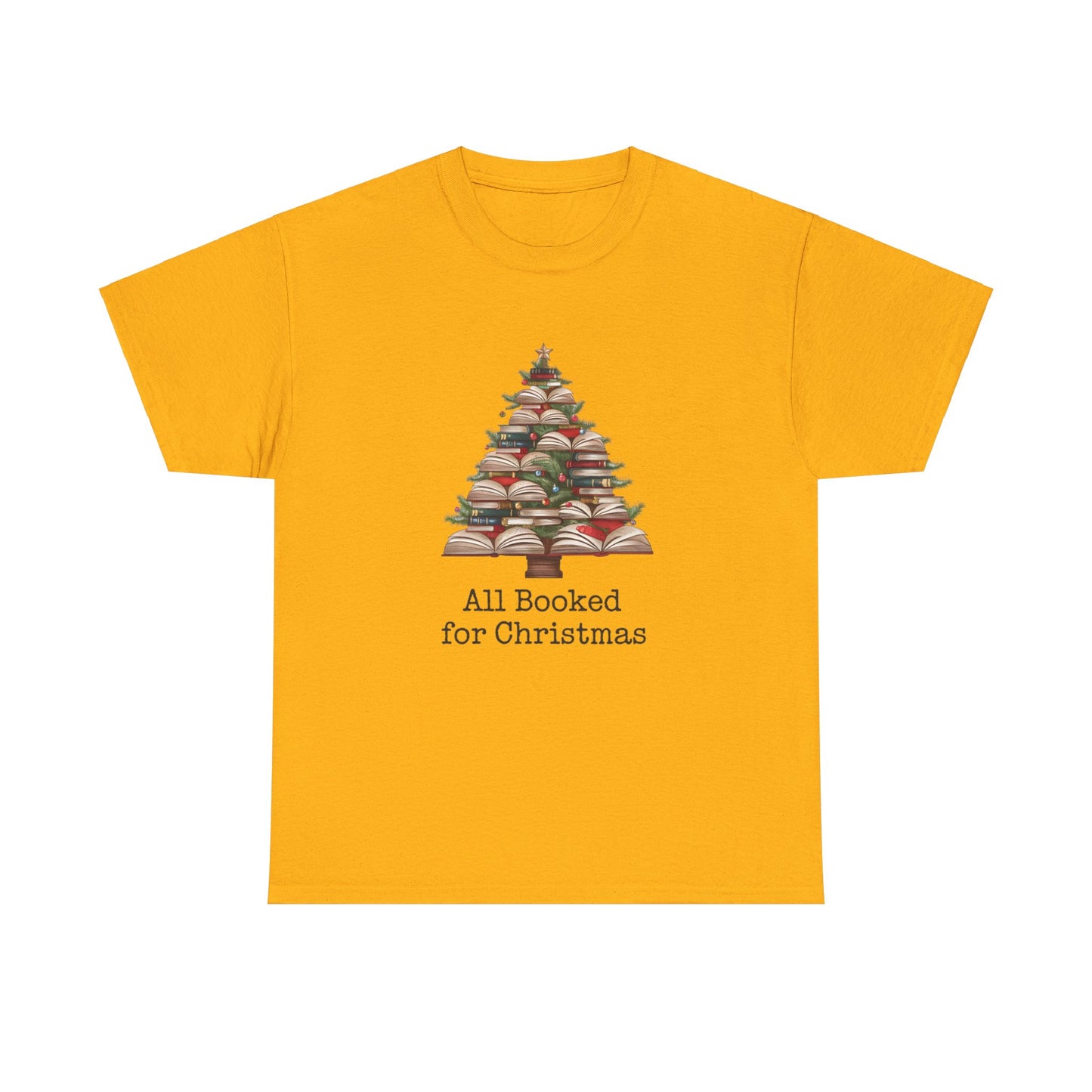 All Booked for Christmas, Book Christmas Tree T-shirt - sizes S - 5X