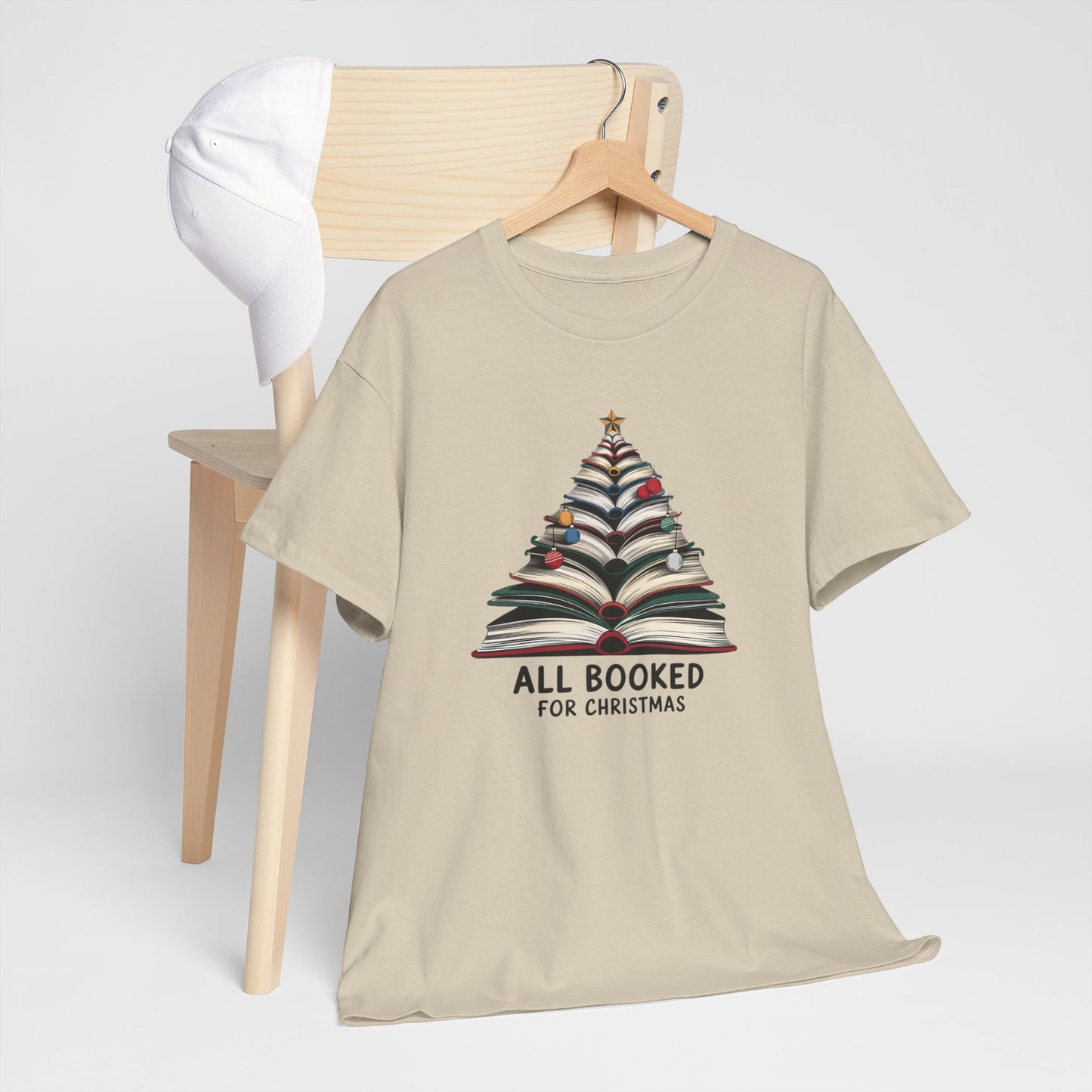 All Booked for Christmas Unisex Heavy Cotton T-shirt - sizes S - 5X