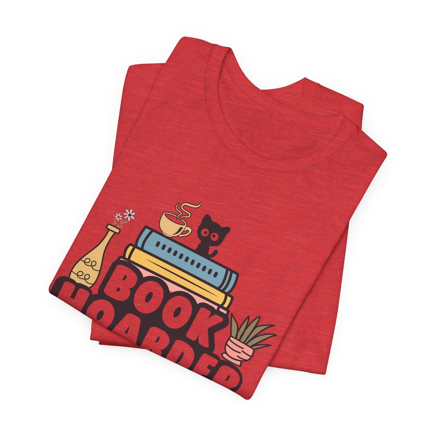 Book Hoarder Unisex Tee - Cat Lover Book Lover Funny Gift - sizes S - 3X