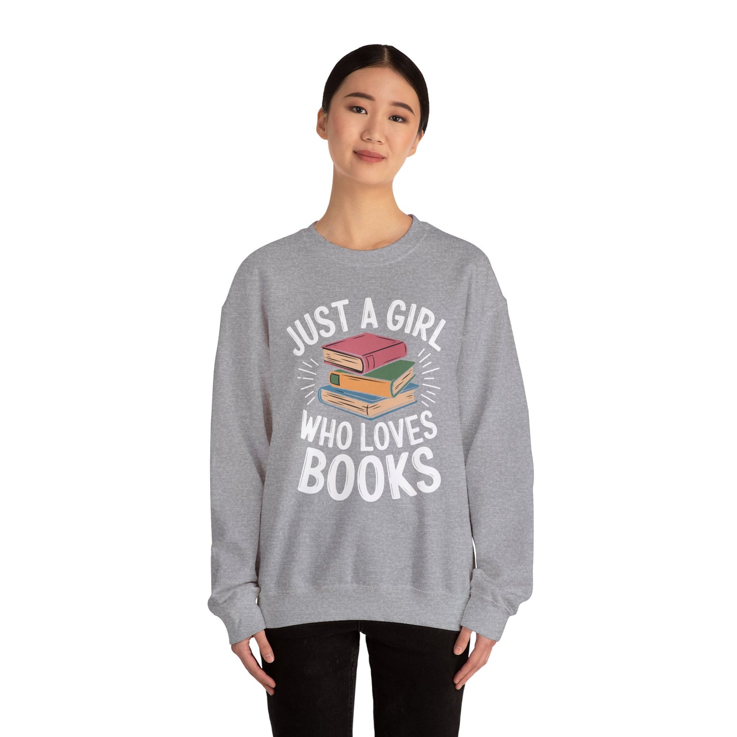 Just a Girl Who Loves Unisex Heavy Blend™ Crewneck Sweatshirt - S - 5X