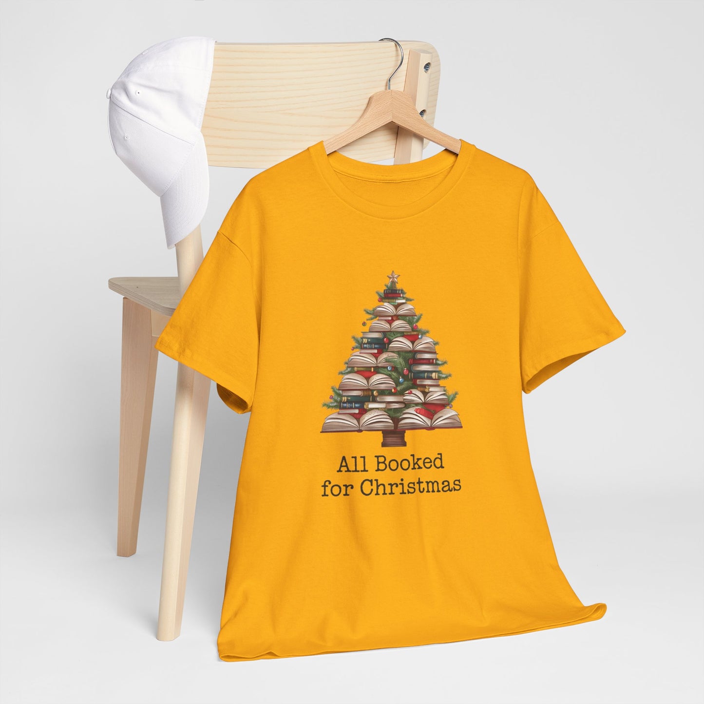 All Booked for Christmas, Book Christmas Tree T-shirt - sizes S - 5X