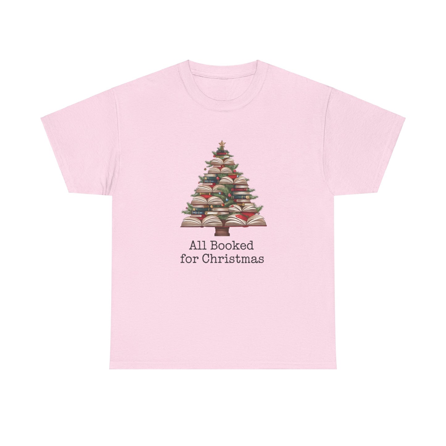 All Booked for Christmas, Book Christmas Tree T-shirt - sizes S - 5X