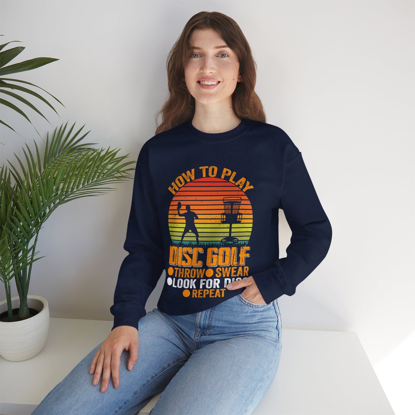 Disc Golf Unisex Heavy Blend Crewneck Sweatshirt - Sizes S - 5X