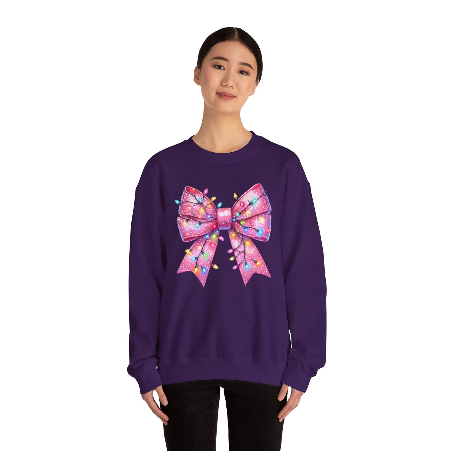 Big Pink Bow Unisex Heavy Blend™ Crewneck Sweatshirt - sizes S - 3X