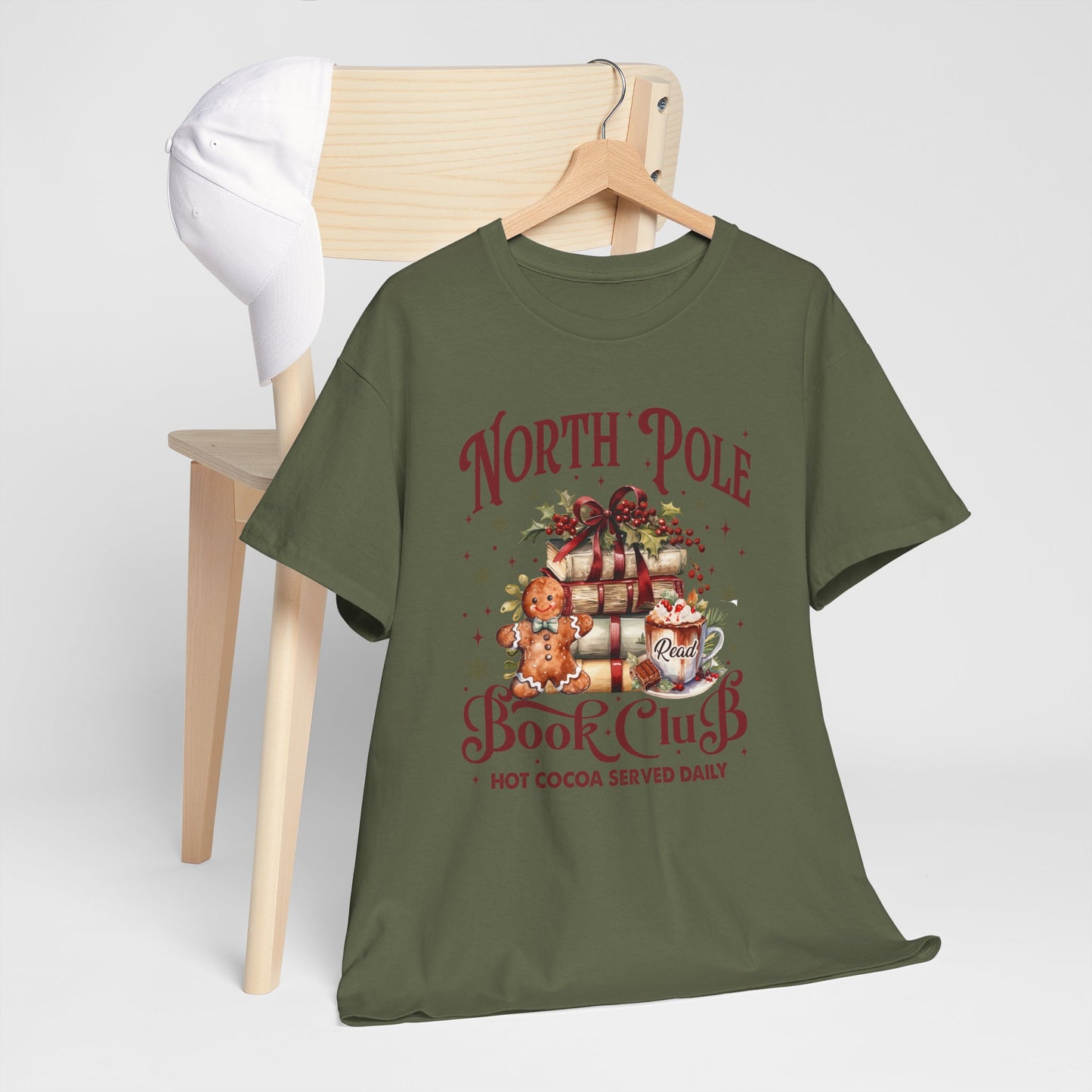 North Pole Book Club Unisex Heavy Cotton Tee - Sizes S - 5X