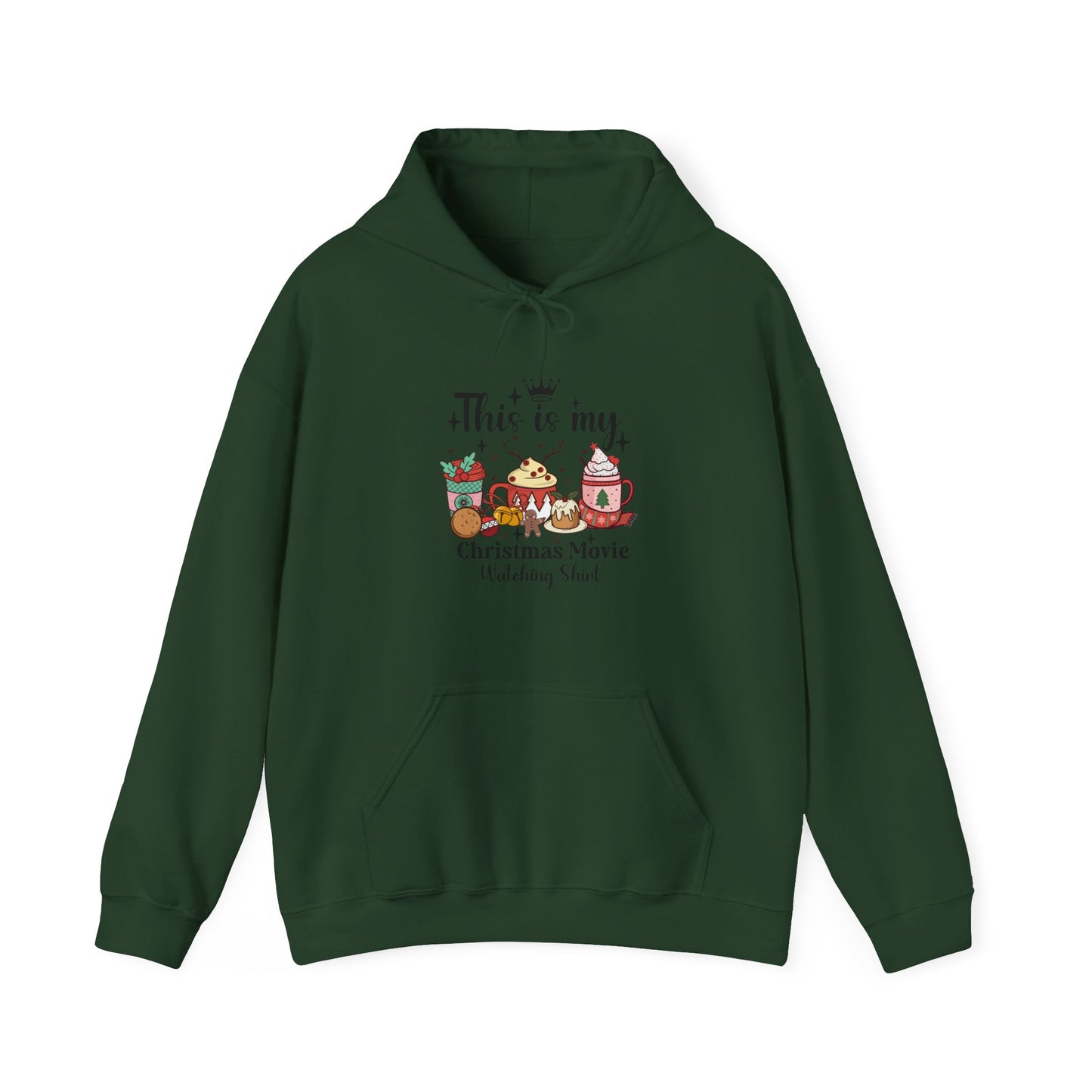 Christmas Movie Watching Heavy Blend Hoodie - cozy, warm, festive sweatshirt