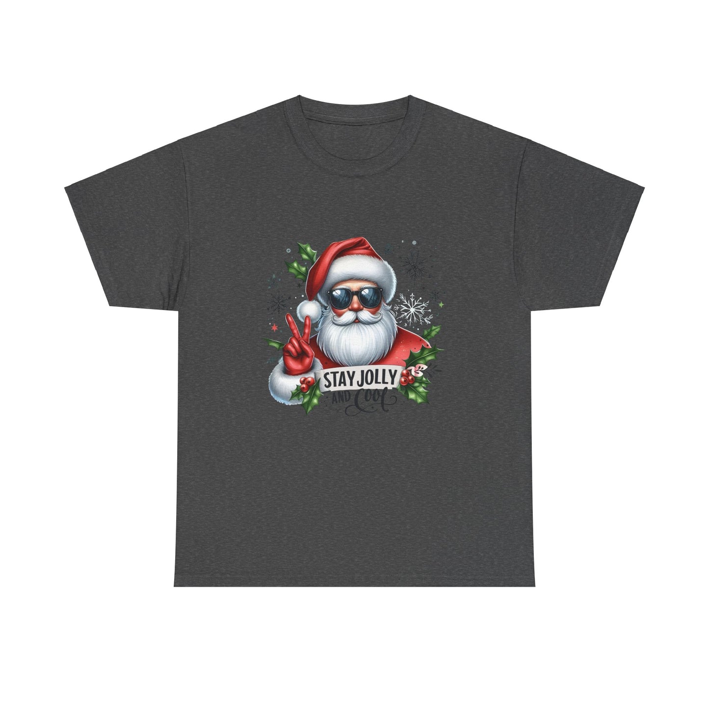 Christmas Tee - Cool Jolly Santa Design - Unisex T-Shirt