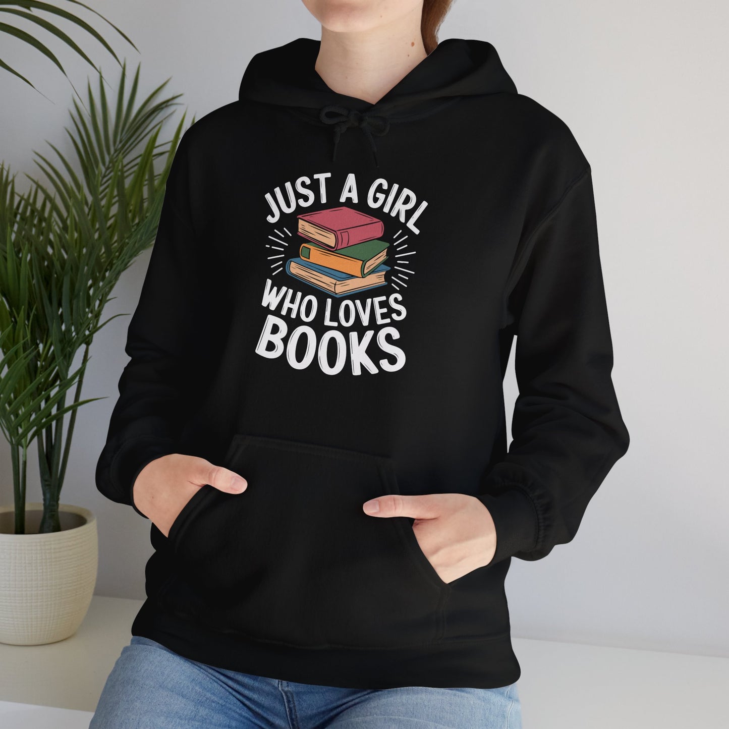 Just a Girl Who Loves Books Unisex Heavy Blend™ Hooded Sweatshirt - sizes S - 5X