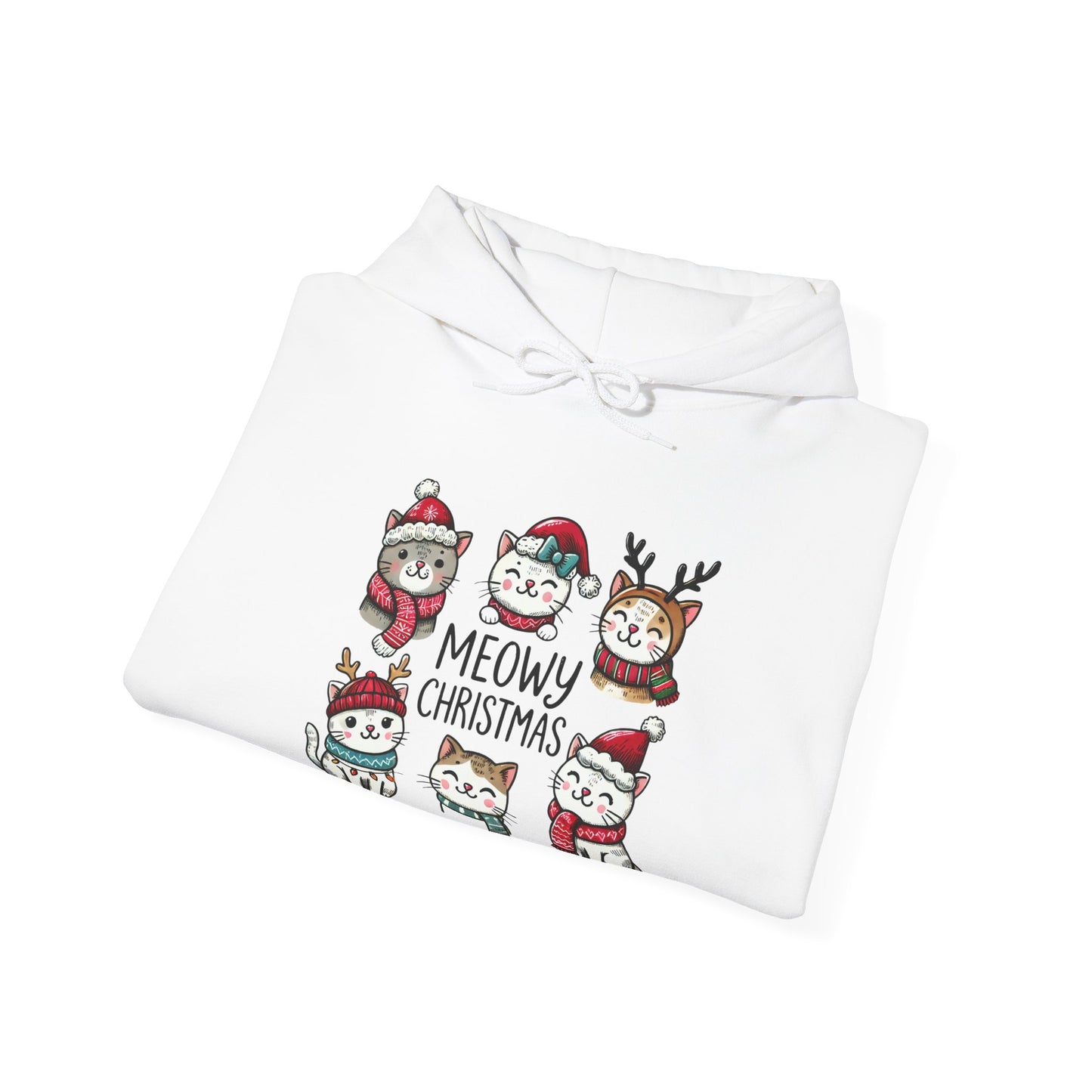 Meowy Christmas Hooded Sweatshirt - sizes S - 5X