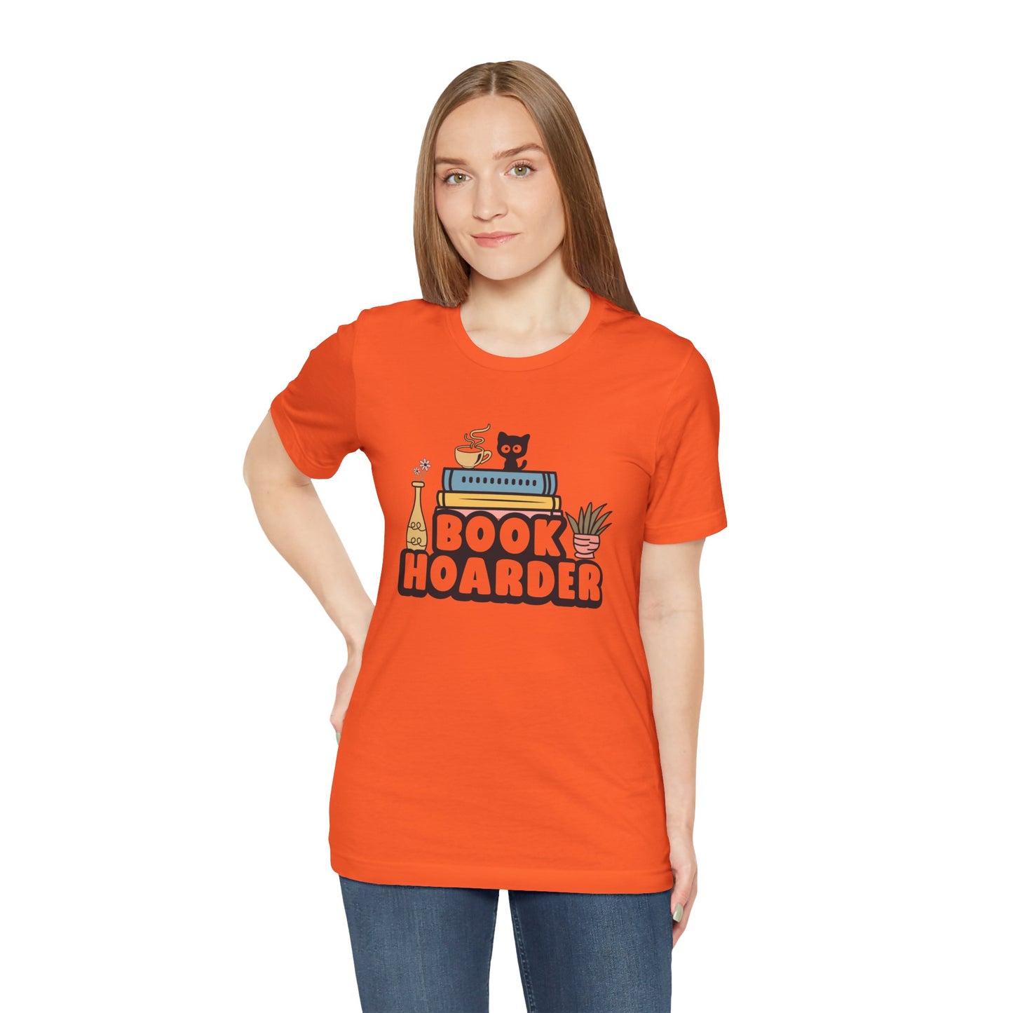 Book Hoarder Unisex Tee - Cat Lover Book Lover Funny Gift - sizes S - 3X