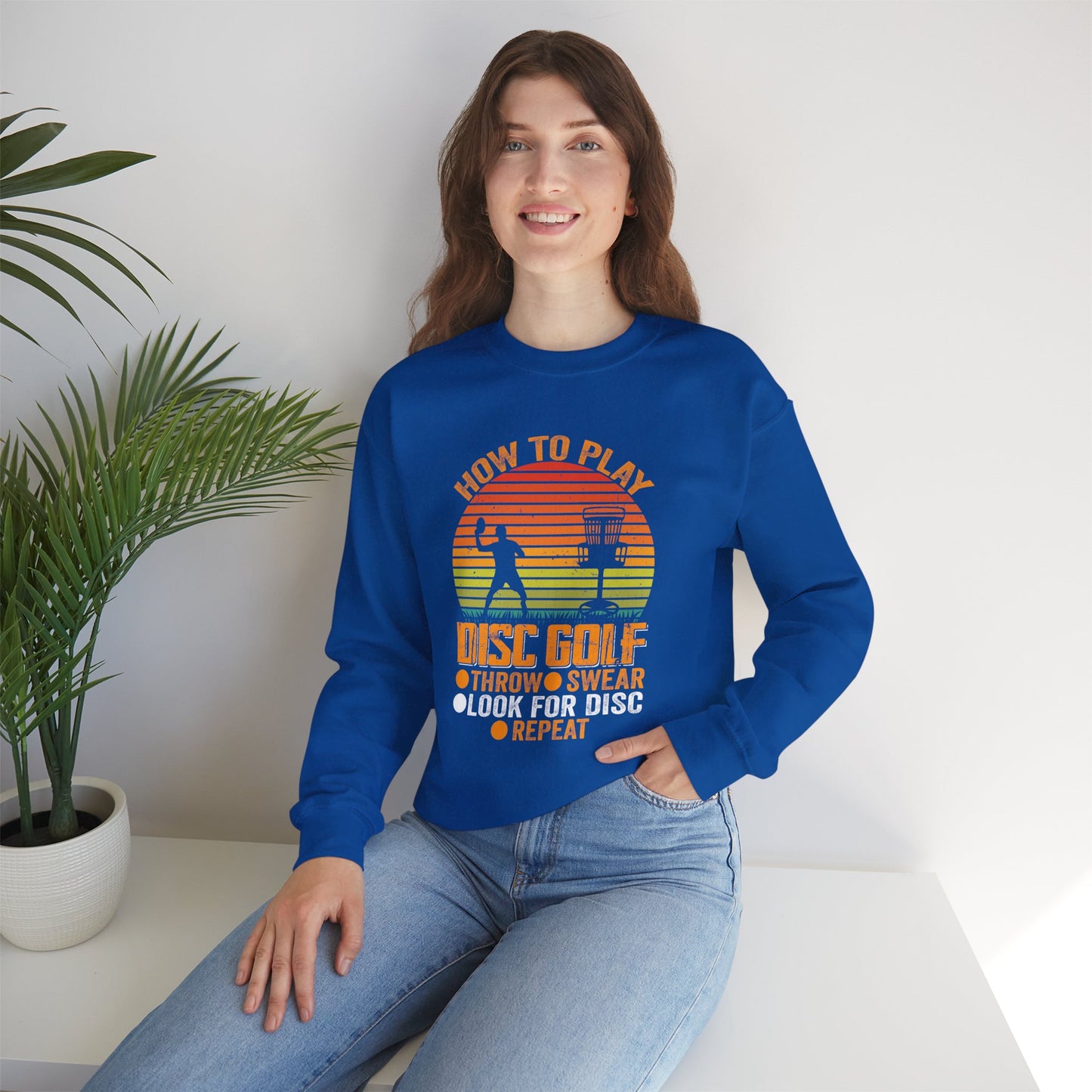 How to Disc Golf Unisex Heavy Blend™ Crewneck Sweatshirt - size S - 5X