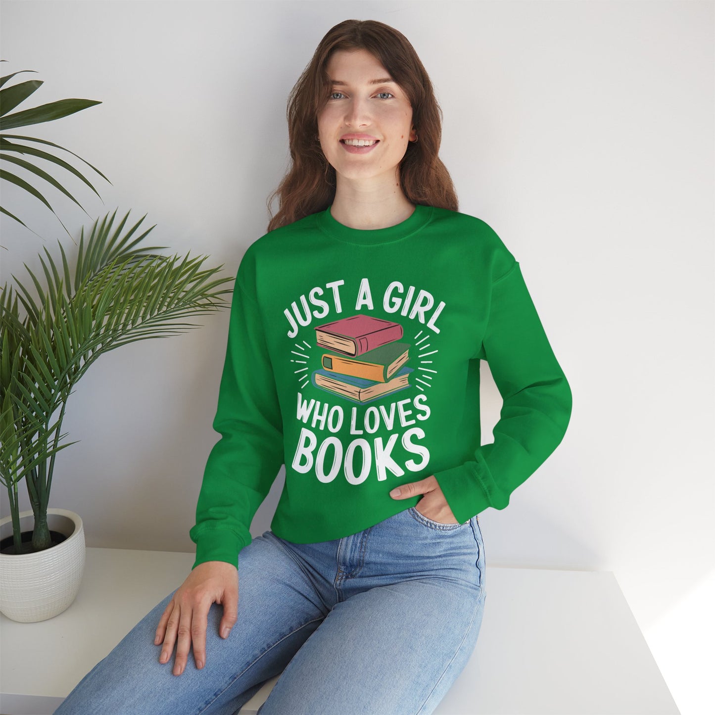 Just a Girl Who Loves Unisex Heavy Blend™ Crewneck Sweatshirt - S - 5X