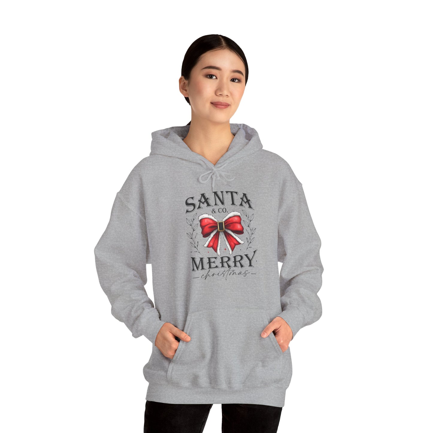 Santa and Co Merrey Christmas bow Unisex Heavy Blend™ Hooded Sweatshirt - sizes S - 5X