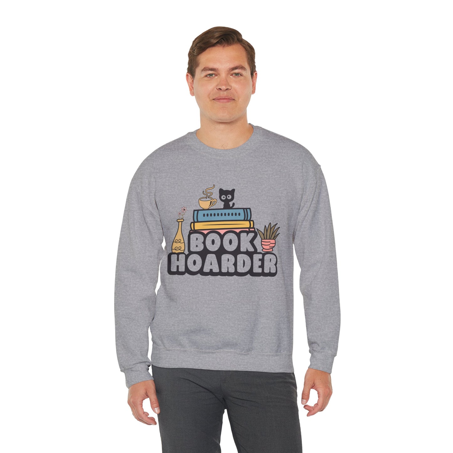 Book Hoarder Unisex Heavy Blend Crewneck Sweatshirt - sizes S-5X