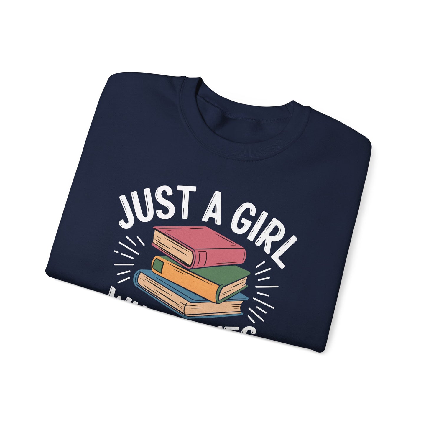 Just a Girl Who Loves Unisex Heavy Blend™ Crewneck Sweatshirt - S - 5X