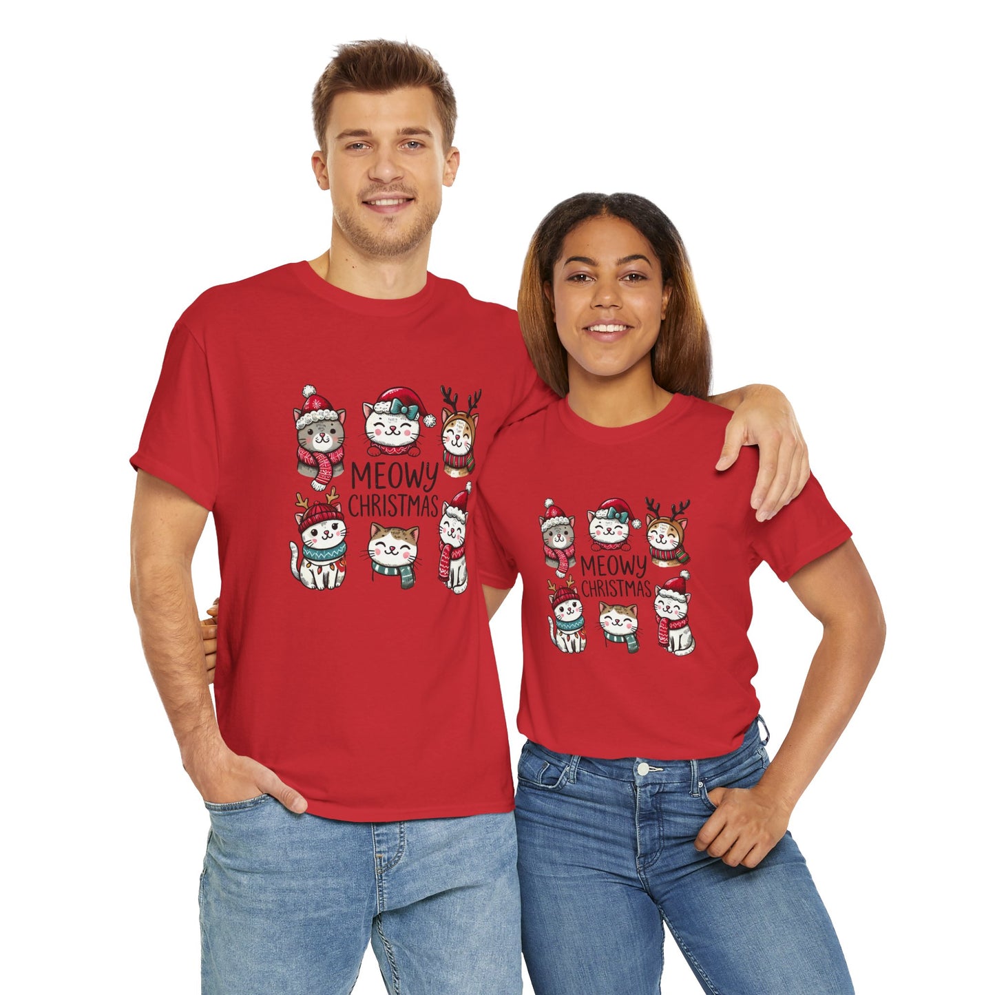 Meowy Christmas Unisex T-shirt - sizes S - 5X