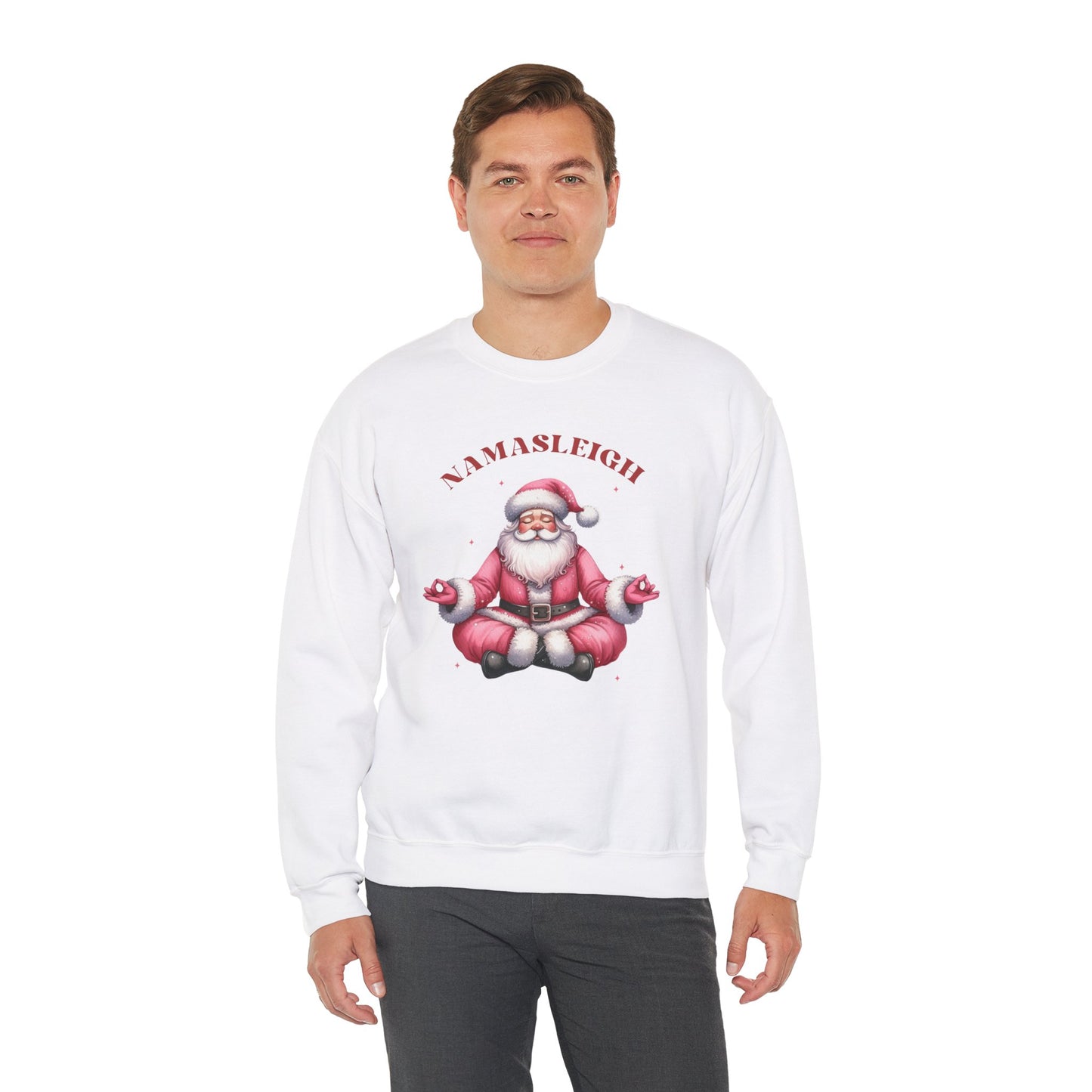 Namasleigh Santa Unisex Heavy Blend Crewneck Sweatshirt - Sizes S - 5X