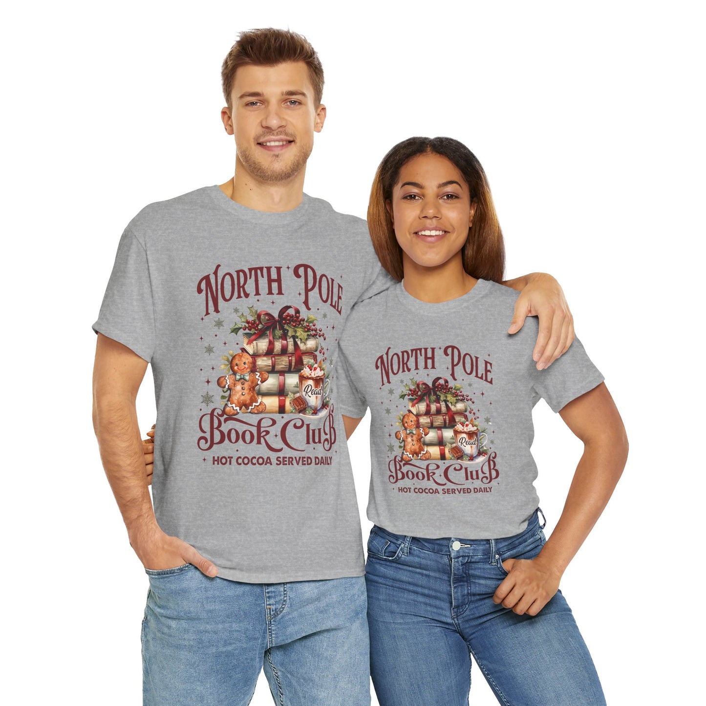 North Pole Book Club Unisex Heavy Cotton Tee - Sizes S - 5X