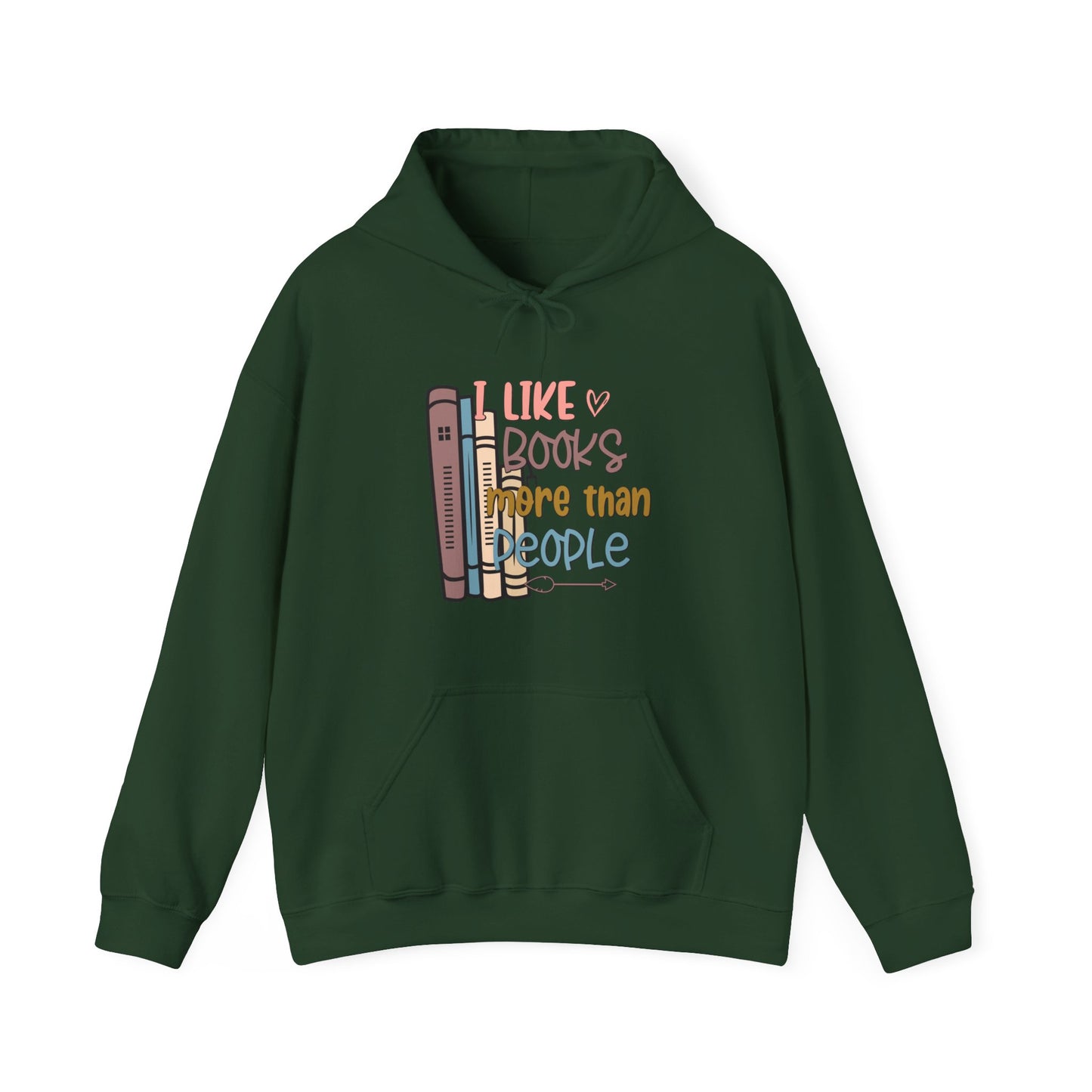 I like books more than people Unisex Heavy Blend™ Hooded Sweatshirt - sizes S - 3X