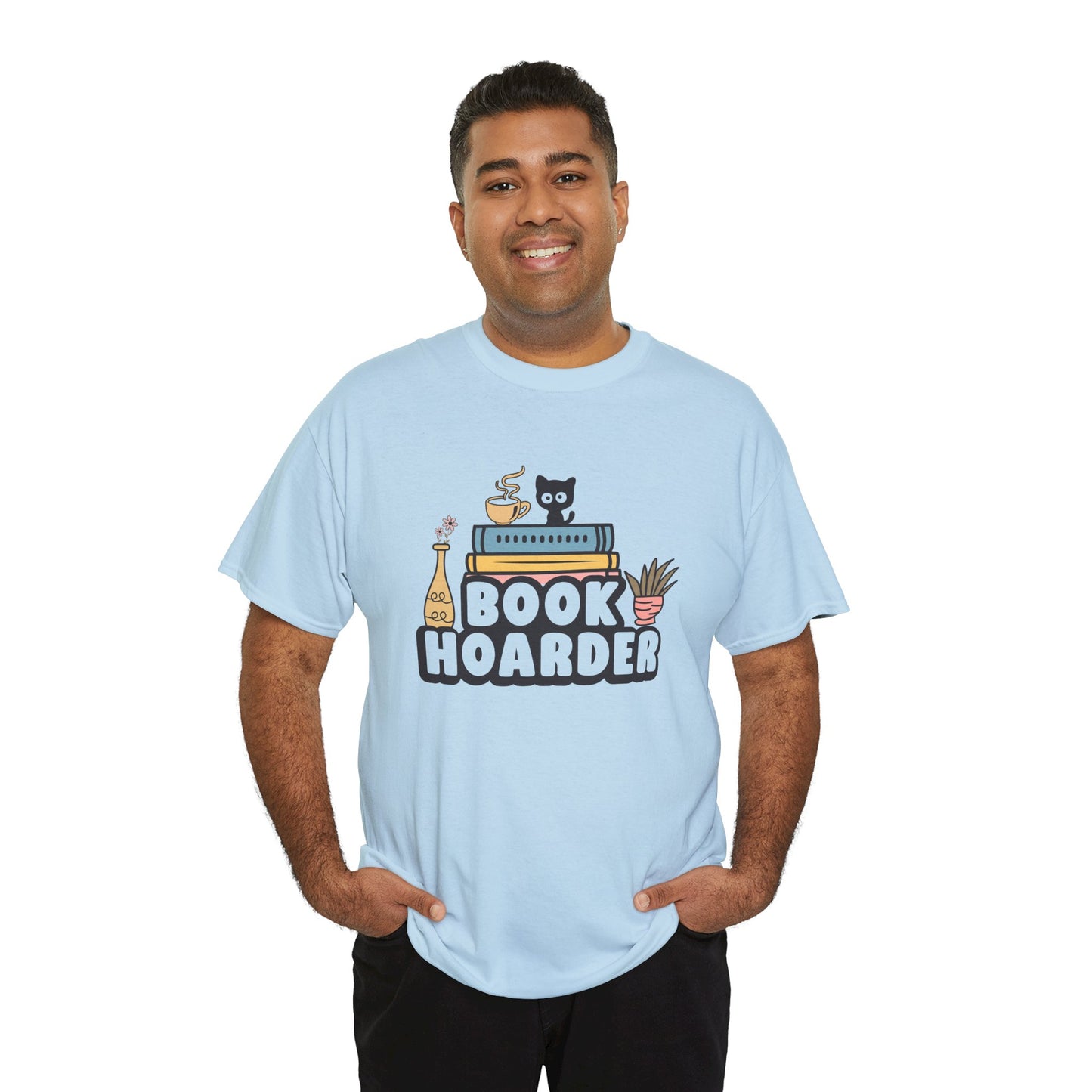 Book Hoarder Unisex Tee - Funny Cat Lover Book Lover Gift - sizes S - 5X