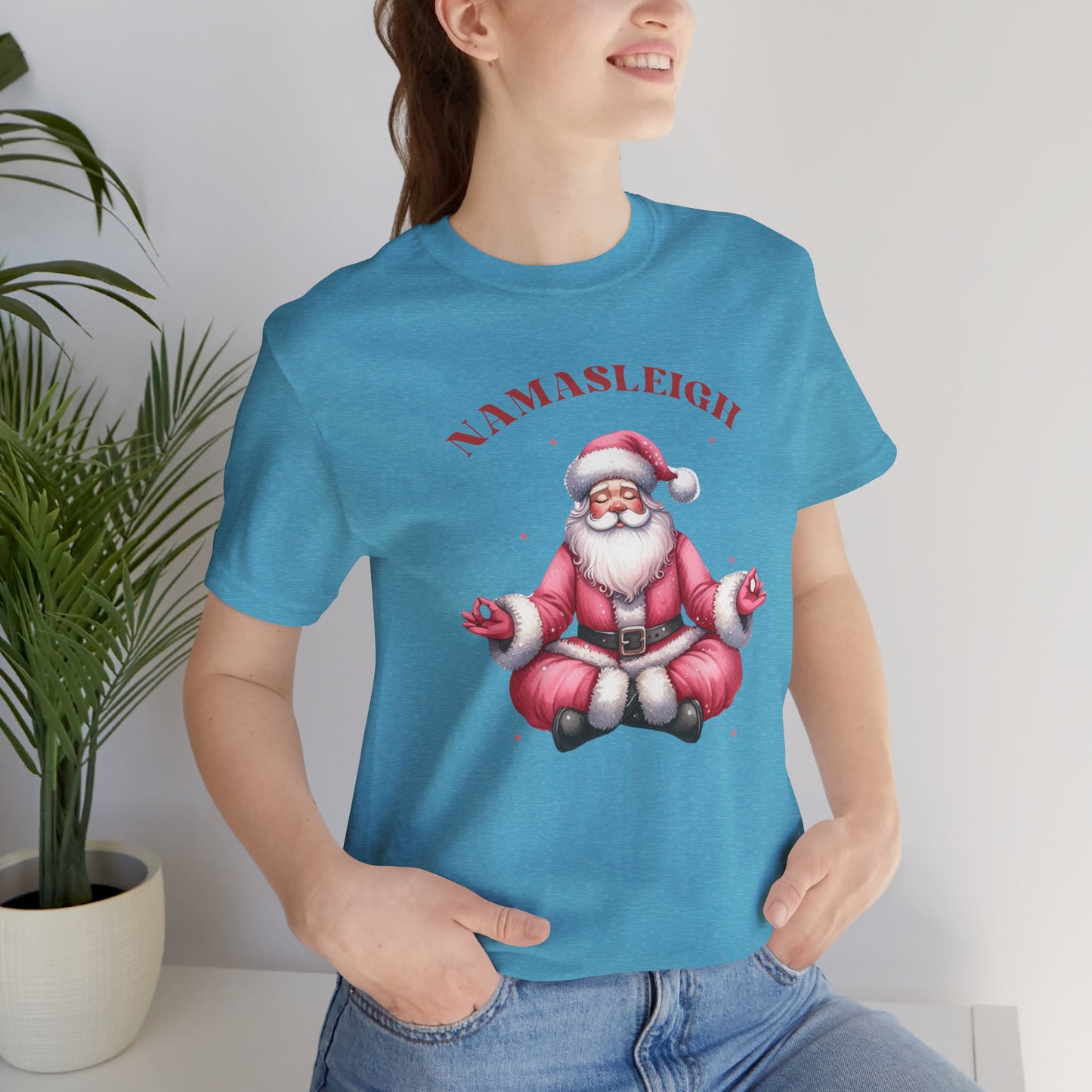 Namasleigh Santa  Unisex Jersey Short Sleeve Tee - size S - 3X