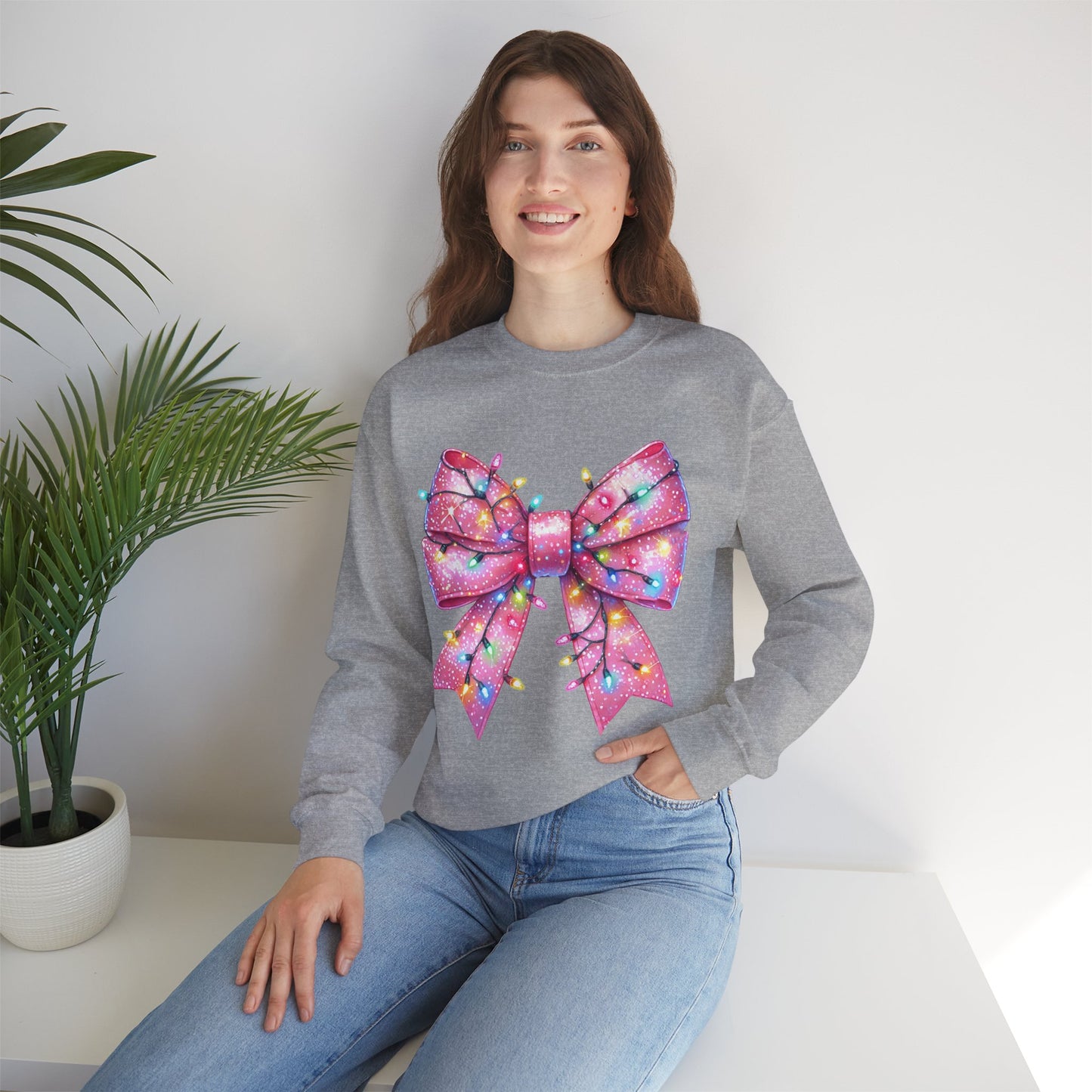 Christmas Bow Unisex Heavy Blend Crewneck Sweatshirt - sizes S - 5X