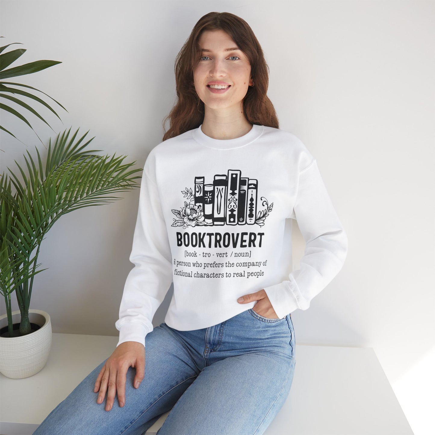 Booktrovert Unisex Heavy Blend Crewneck Sweatshirt