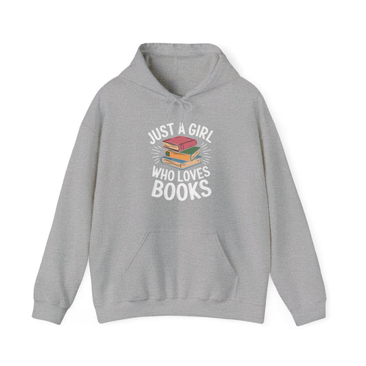 Just a Girl Who Loves Books Unisex Heavy Blend™ Hooded Sweatshirt - sizes S - 5X