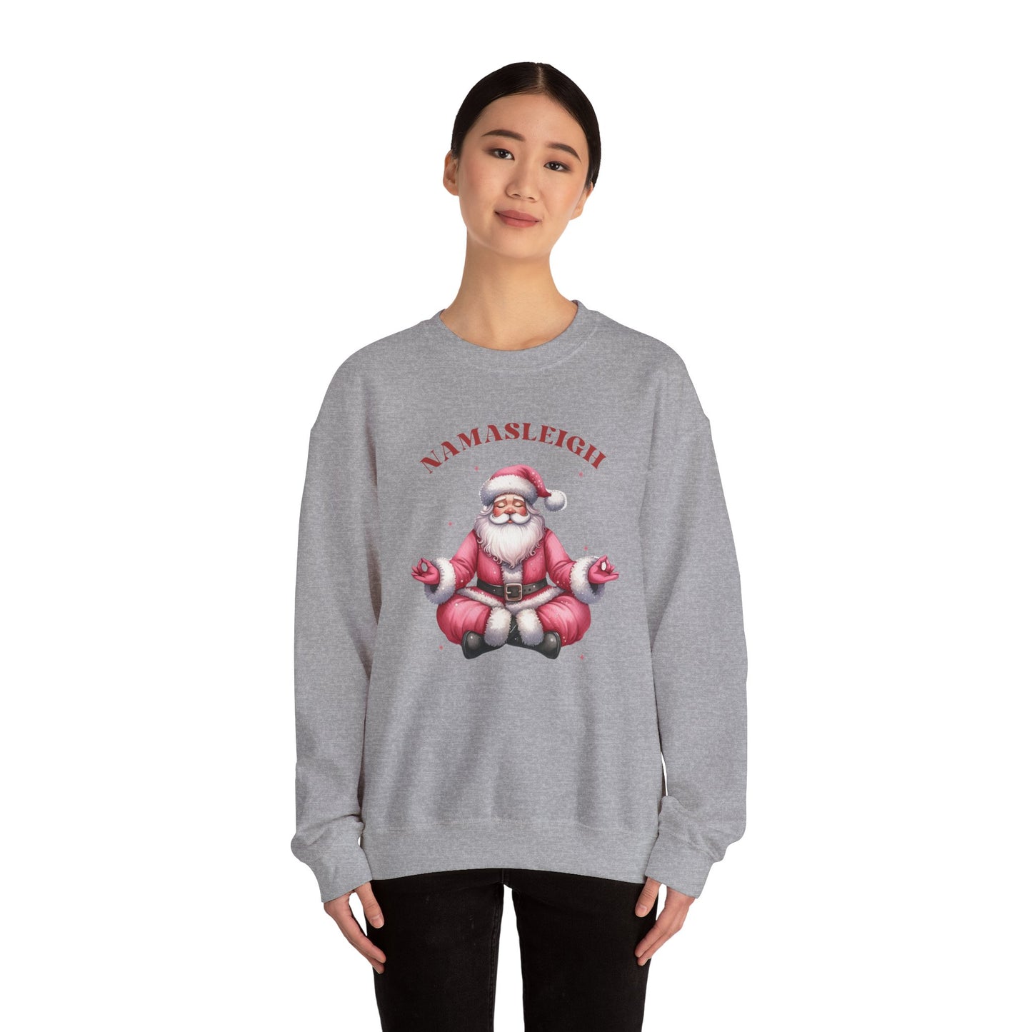 Namasleigh Santa Unisex Heavy Blend Crewneck Sweatshirt - Sizes S - 5X