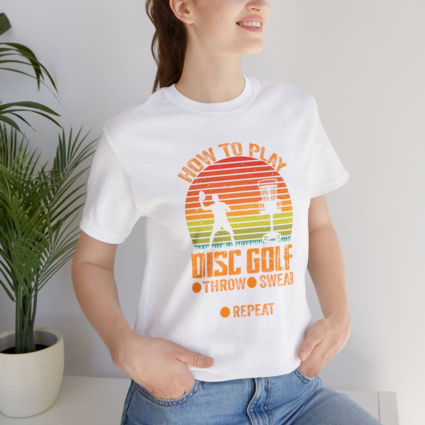 How to Disc Golf Unisex Jersey Short Sleeve Tee - sizes S - 3X