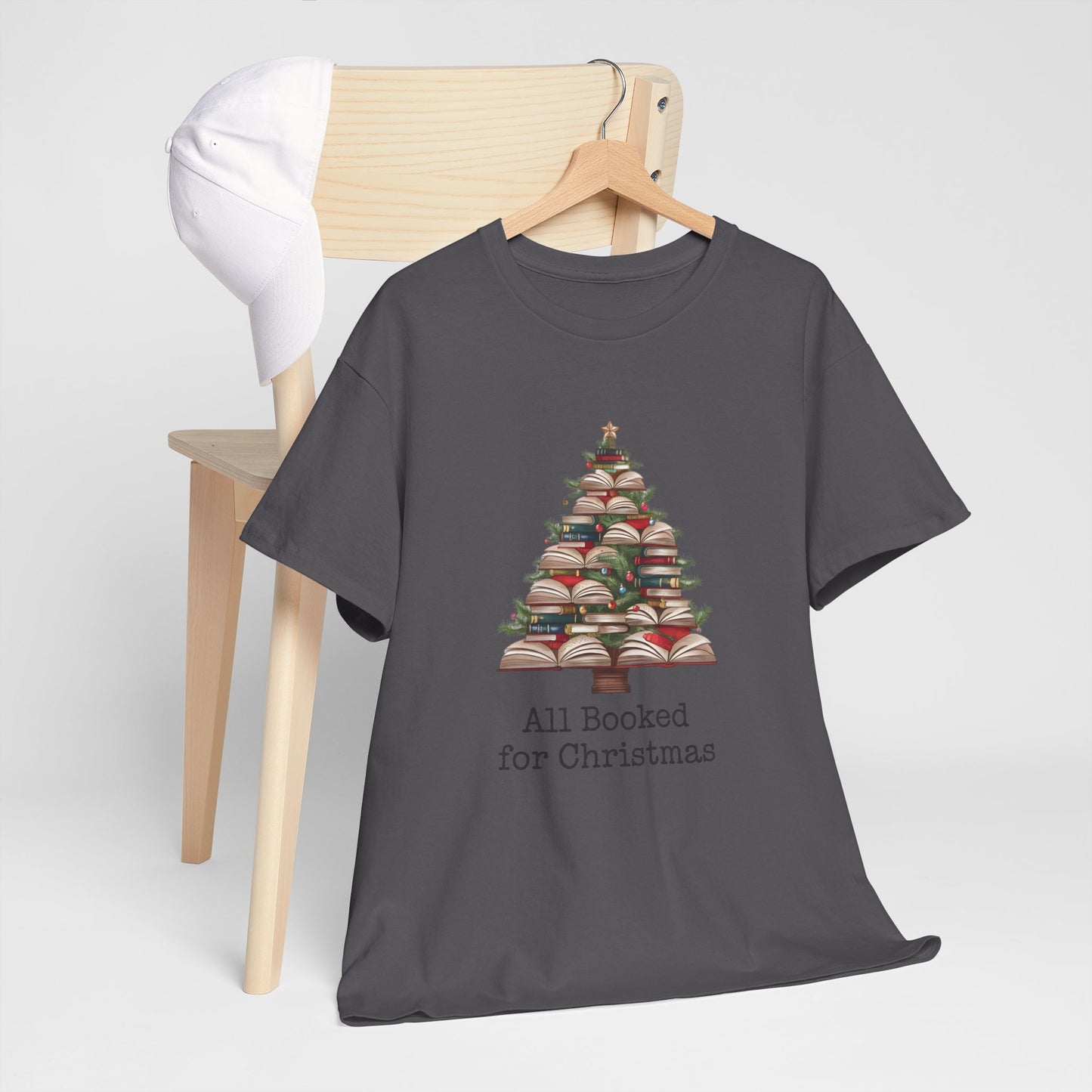 All Booked for Christmas, Book Christmas Tree T-shirt - sizes S - 5X