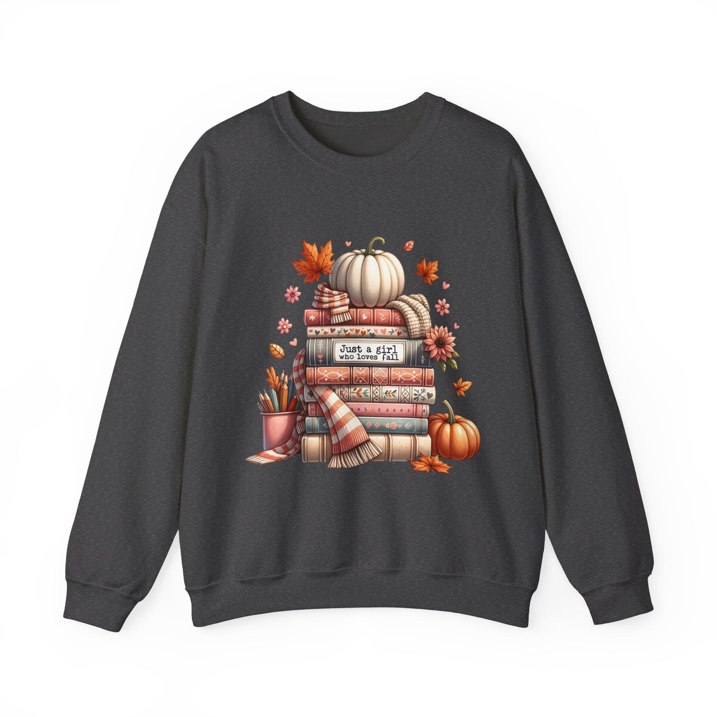 Just A Girl Who Loves Fall Unisex Heavy Blend™ Crewneck Sweatshirt