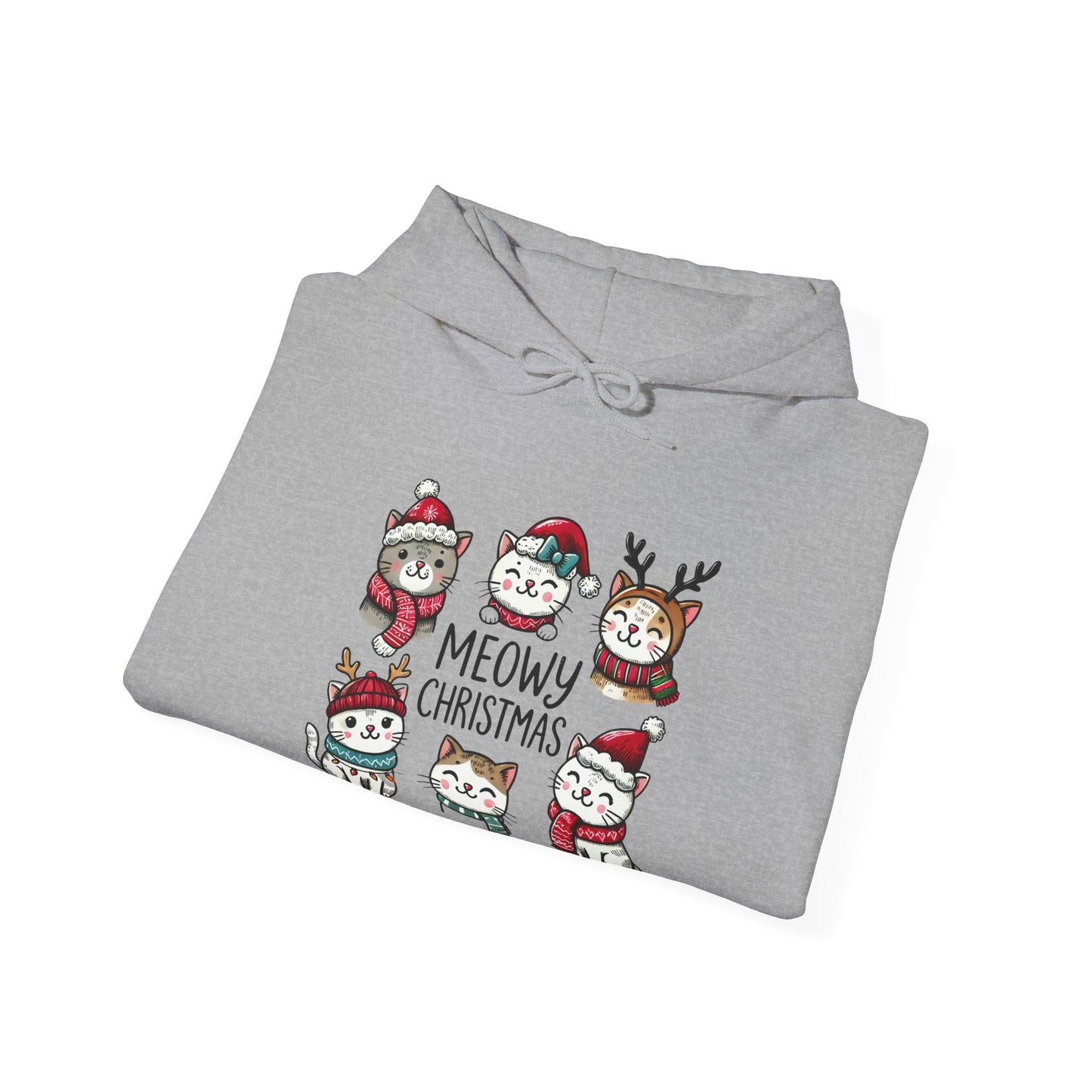 Meowy Christmas Hooded Sweatshirt - sizes S - 5X