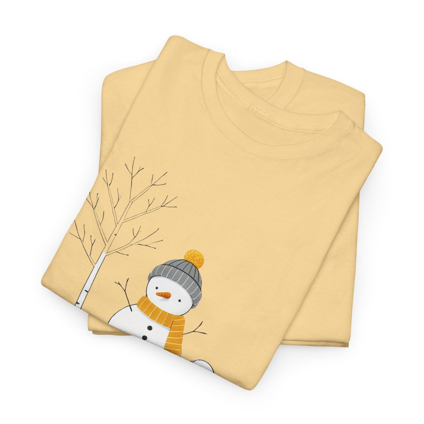 Snowman and Dog Unisex Heavy Cotton Tee - sizes S - 5X