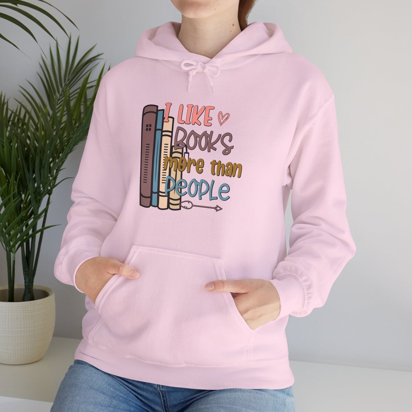 I like books more than people Unisex Heavy Blend™ Hooded Sweatshirt - sizes S - 3X