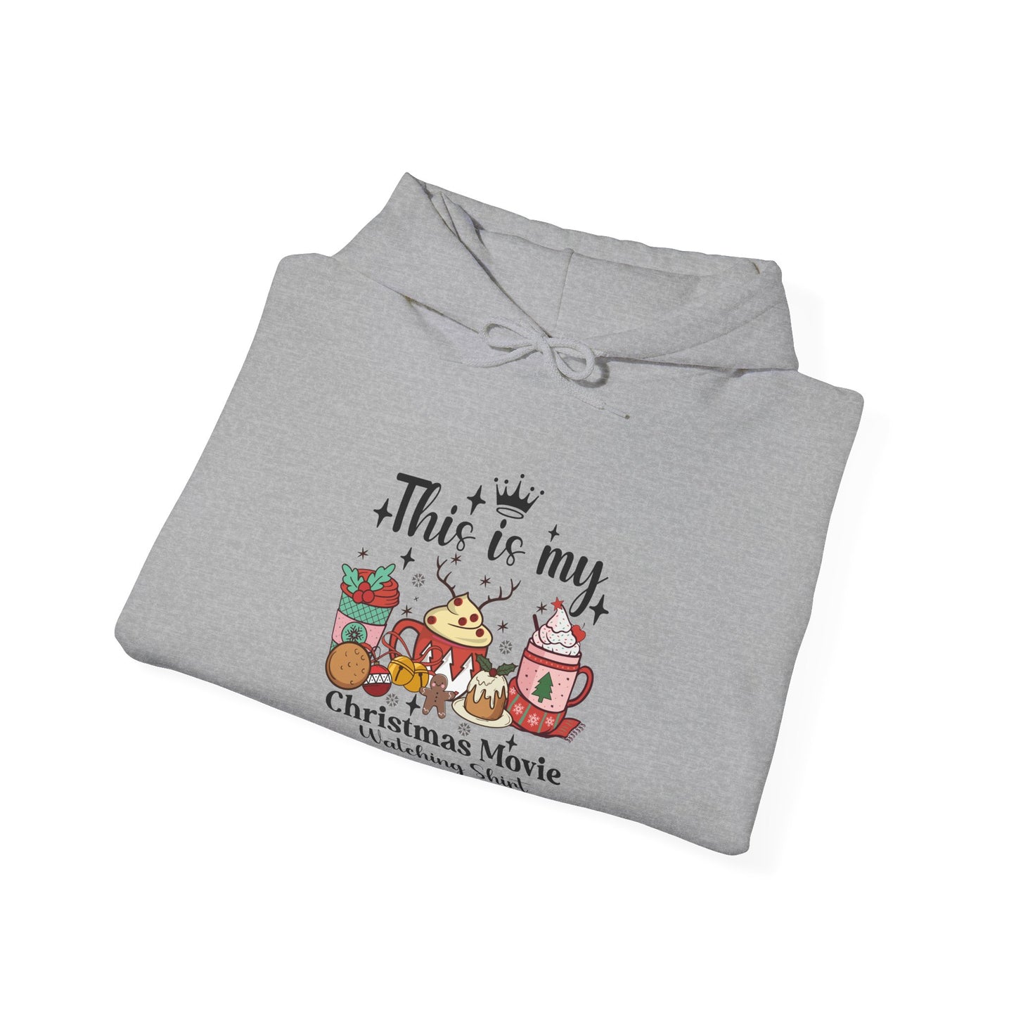 Christmas Movie Watching Heavy Blend Hoodie - cozy, warm, festive sweatshirt