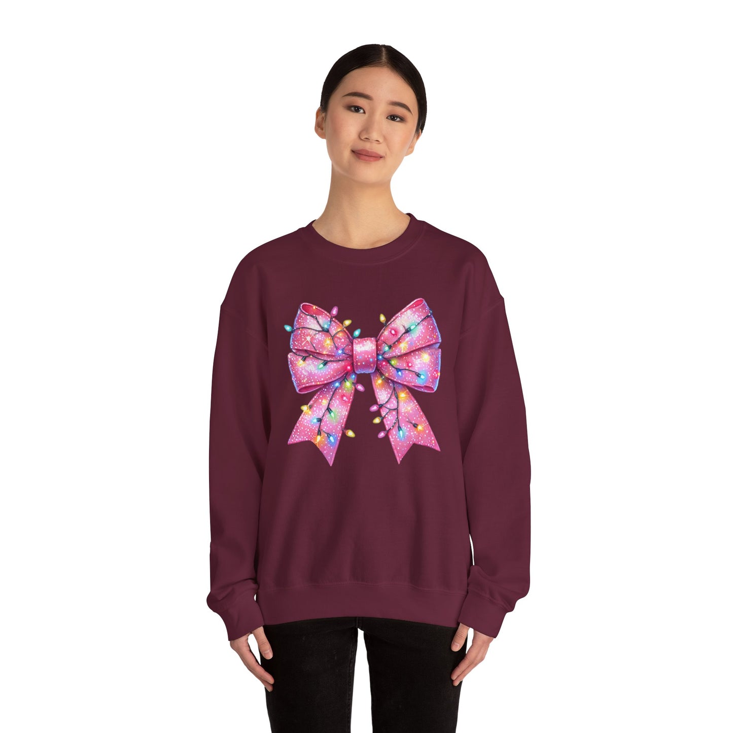 Big Pink Bow Unisex Heavy Blend™ Crewneck Sweatshirt - sizes S - 3X