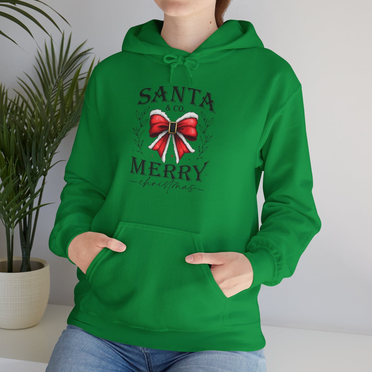 Santa and Co Merrey Christmas bow Unisex Heavy Blend™ Hooded Sweatshirt - sizes S - 5X