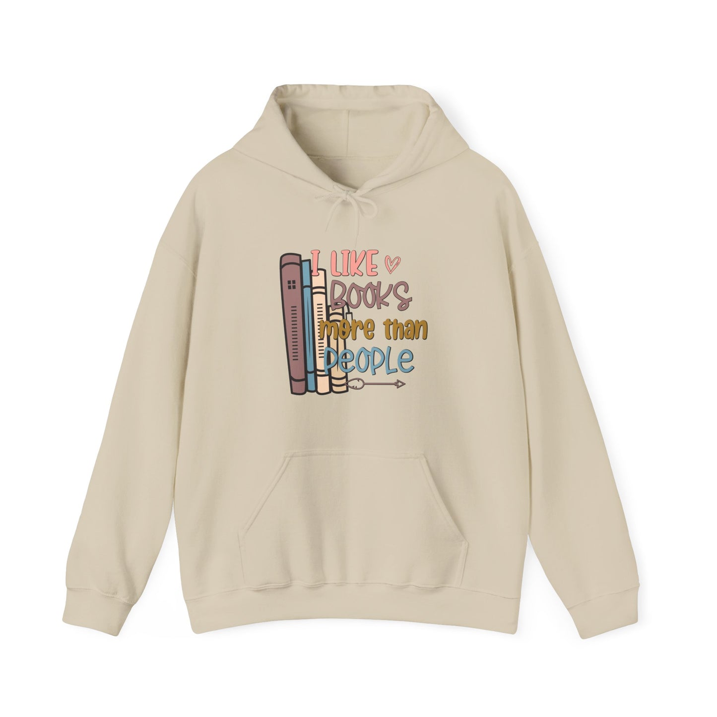 I like books more than people Unisex Heavy Blend™ Hooded Sweatshirt - sizes S - 3X