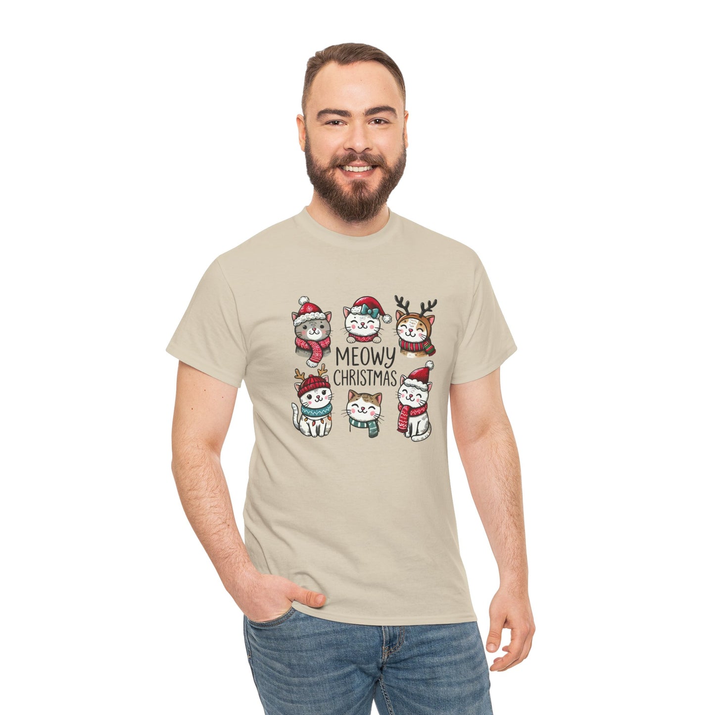 Meowy Christmas Unisex T-shirt - sizes S - 5X